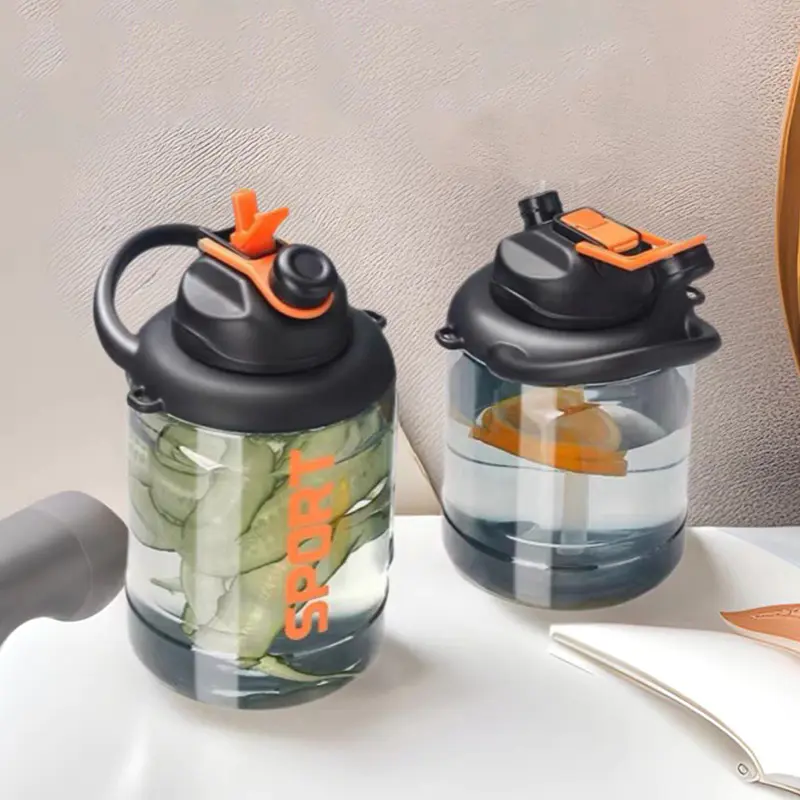 The Straw Plastic Water Bottle offers leak resistant design and convenient drinking for gym and travel.